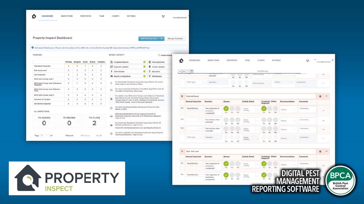 Property Inspect DIGITAL PEST MANAGEMENT REPORTING SOFTWARE